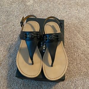 Coach leather sandals